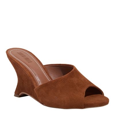 Mule Couro Camurça Safari