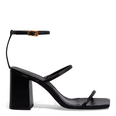 Sandália Couro Confort Preto