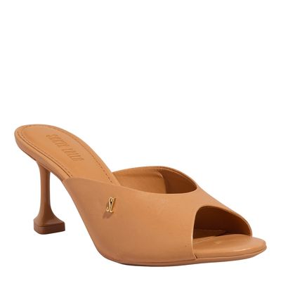 Mule Couro Pelica Soft Doce De Leite