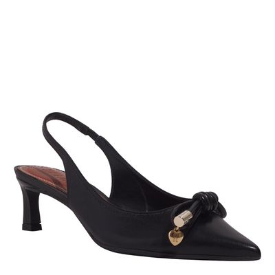 Scarpin Couro Confort Preto