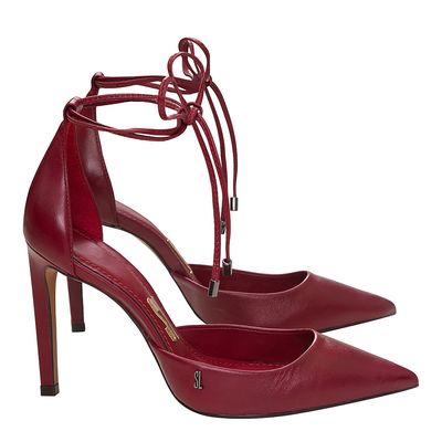Scarpin Amarração Vinho
