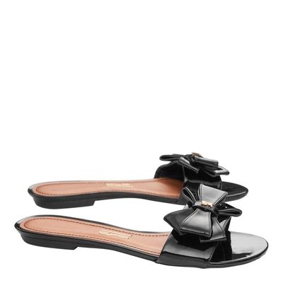 Rasteira Verniz Preto