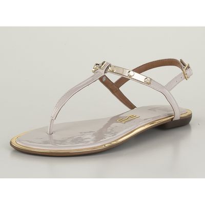 Rasteira Verniz Off White