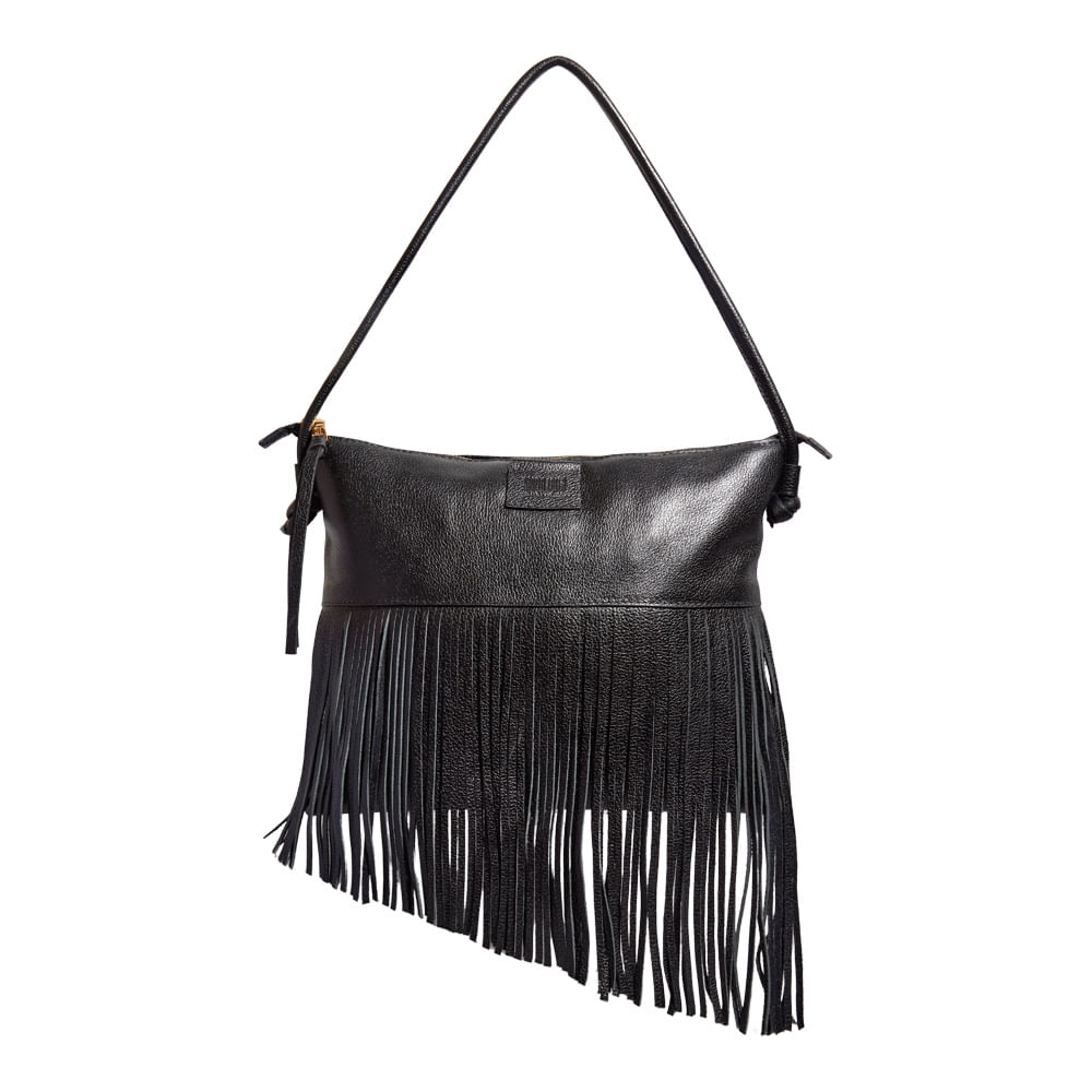 Clutch Couro Floater Preto - Santa Lolla