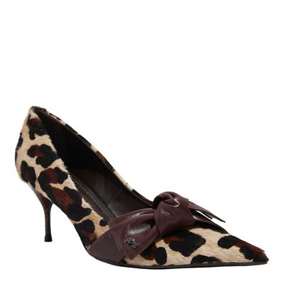 Scarpin Pelo Onça Natural