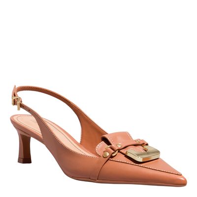 Scarpin Couro Confort Safari