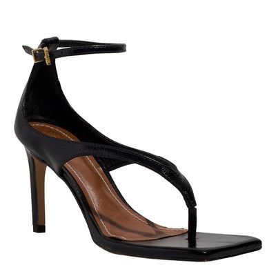 Sandália Couro Confort Preto