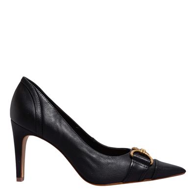 Scarpin Couro Pelica Soft Preto