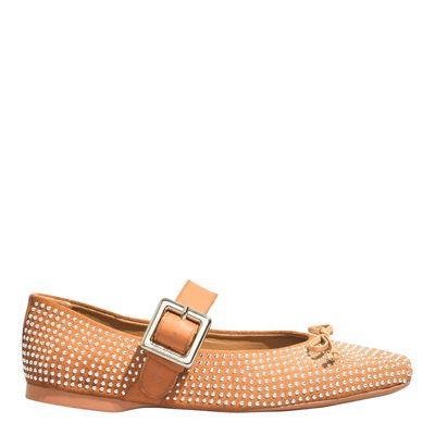 Sapatilha Couro Confort Doce De Leite