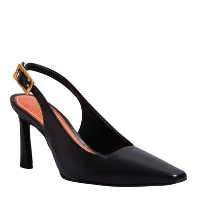 Scarpin Couro Confort Preto