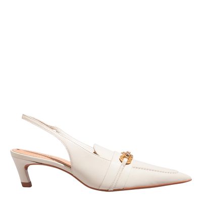 Scarpin Couro Pelica Soft New Marfim