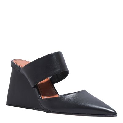 Mule Couro Confort Preto