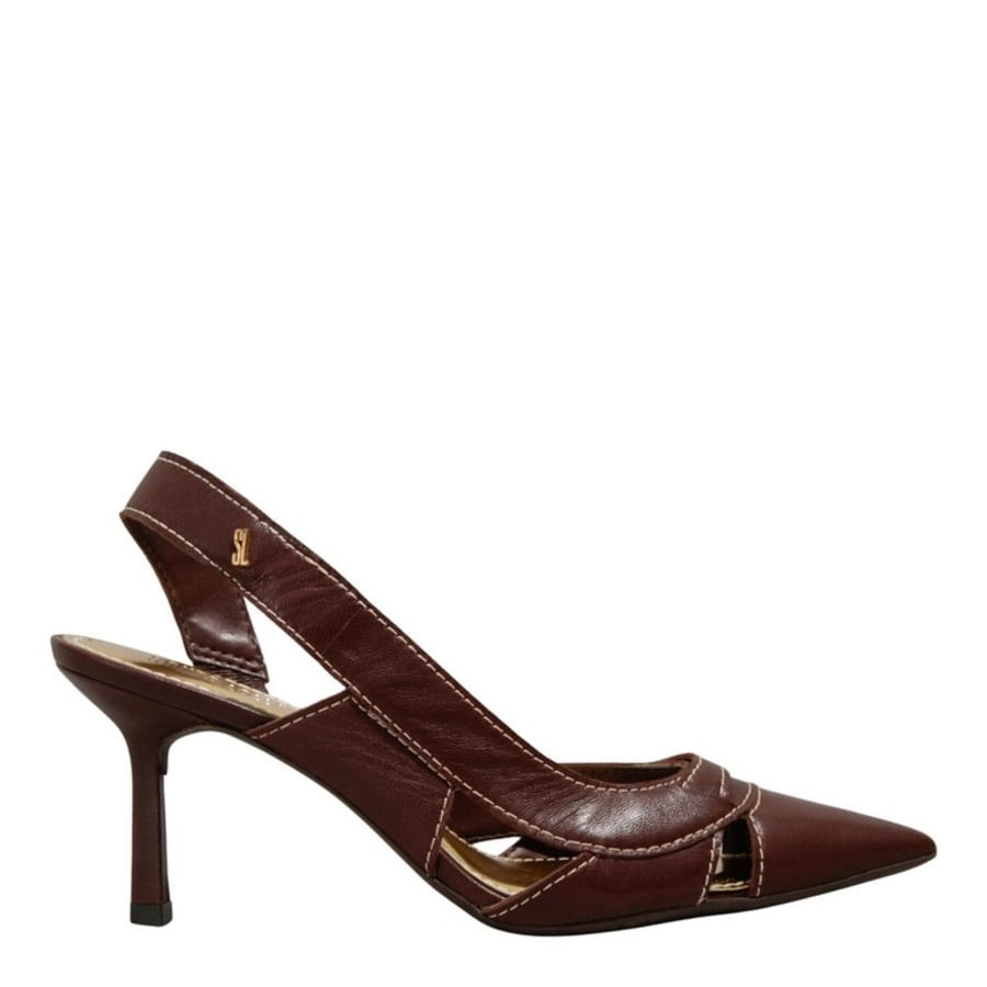 Scarpin Couro Pelica Soft Dark Cocoa - Santa Lolla
