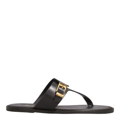 Rasteira Couro Confort Preto