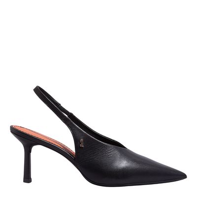 Scarpin Couro Pelica Soft Preto