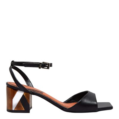 Sandália Couro Confort Preto