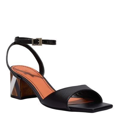 Sandália Couro Confort Preto