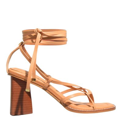 Sandália Couro Nobre Soft Doce De Leite