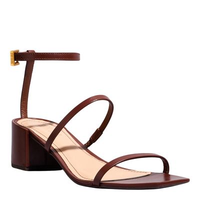 Sandalia Couro Confort Dark Cocoa