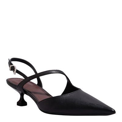 Scarpin Couro Pelica Soft Preto