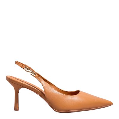 Scarpin Couro Pelica Soft Doce De Leite