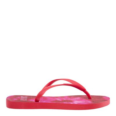 Flip Flop Emborrachado Tie Dye Vermelho