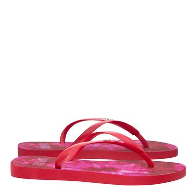 Flip Flop Emborrachado Tie Dye Vermelho