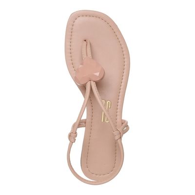 Rasteira Santorine Heart Rosa