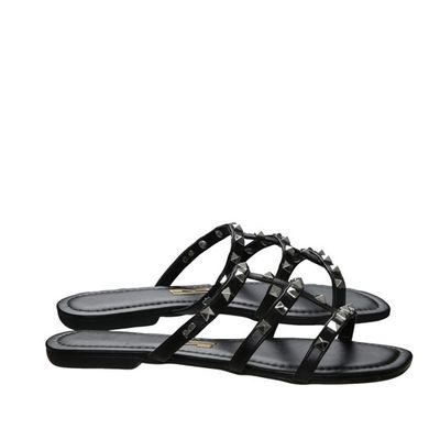 Rasteira Infantil Preto Santorine Rebite