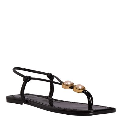 Rasteira Verniz Anzeli Preto