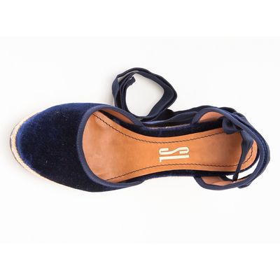 Espadrille Veludo Azul Marinho
