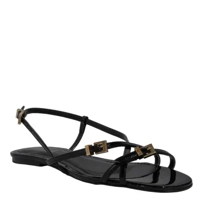 Rasteira Verniz Anzeli Preto