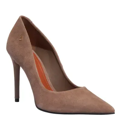 Scarpin Couro Camurca Premium Fog