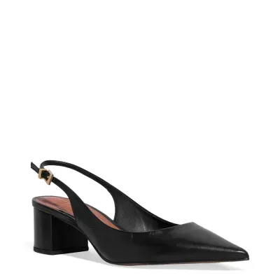 Scarpin Couro Confort Preto