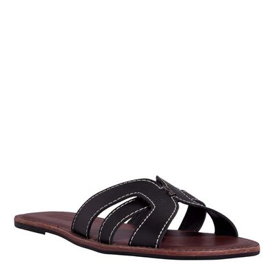 Rasteira Couro Nobre Soft Preto