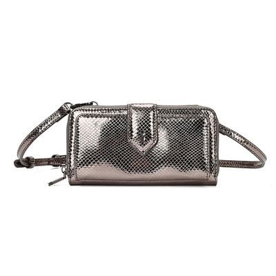 Carteira Alça Material Metalizado Grafit