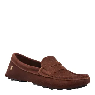 Mocassim Couro Camurca Dark Cocoa