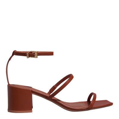 Sandalia Couro Confort Rust