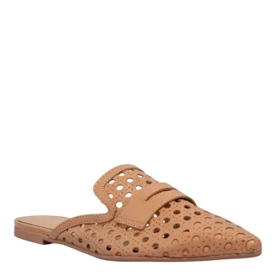 Mule Couro Trisse Doce De Leite