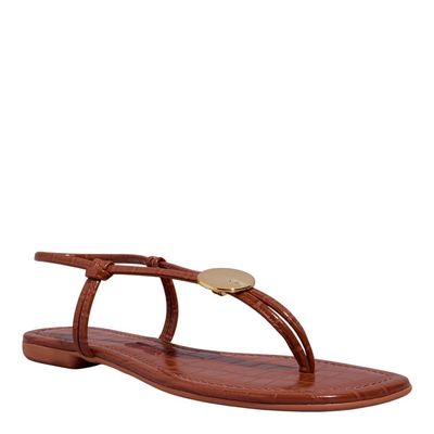 Rasteira Croco Capri Nogueira