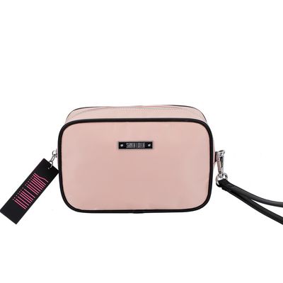Necessaire Placa Nylon Rosa