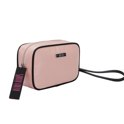 Necessaire Placa Nylon Rosa