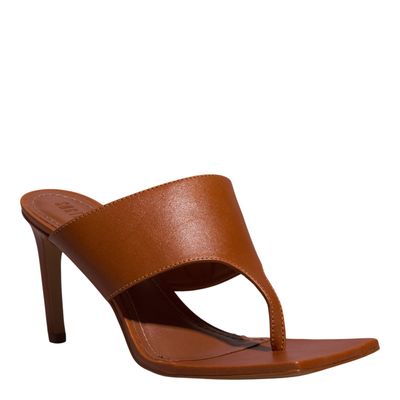 Mule Couro Confort Doce De Leite