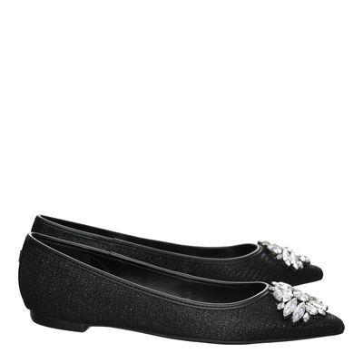 Sapatilha Tecido Look Pedraria Preto