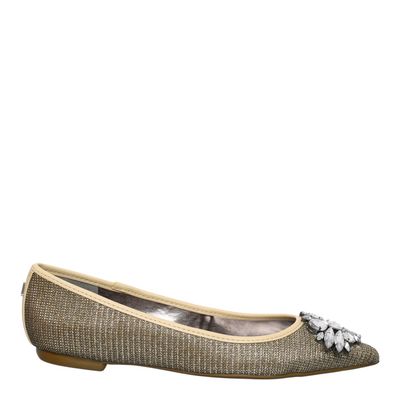 Sapatilha Tecido Look Pedraria Dourado