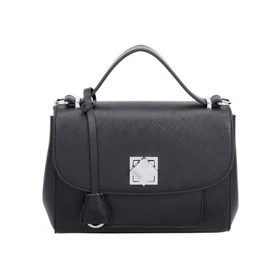 Bolsa Risco Média Metal Cubo Preta