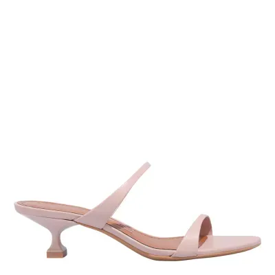 Mule Couro Pelica Soft Dusty Rose