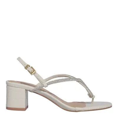 Sandalia Crocodiles Off White