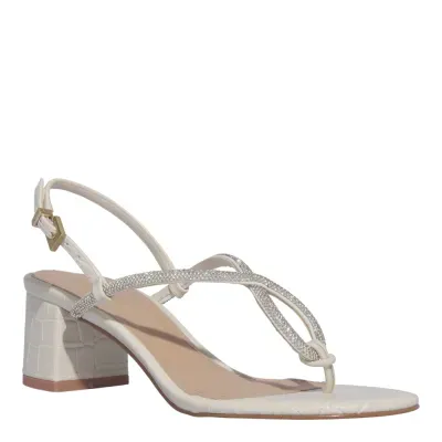 Sandalia Crocodiles Off White