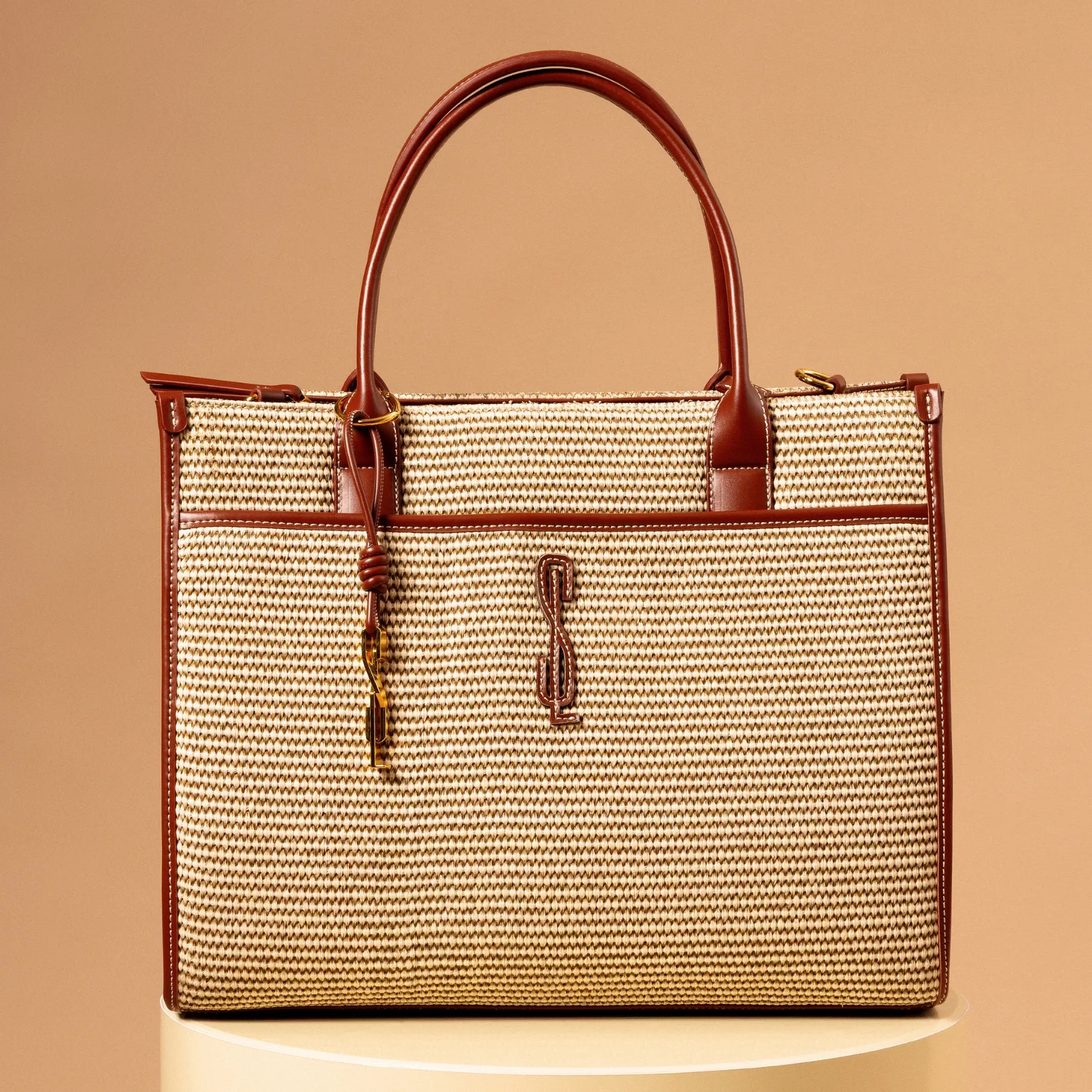 TRAUM.linokekena□new.335-originalリネンtote Shopper Tramado New Sand - Santa Lolla